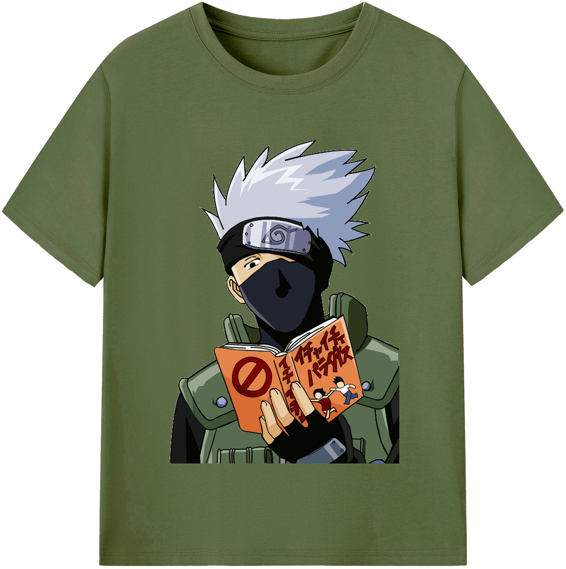 （画像用） NARUTO -ナルト- はたけ カカシ Hatake Kakashi 綿100％半袖Tシャツ（フロントプリント）